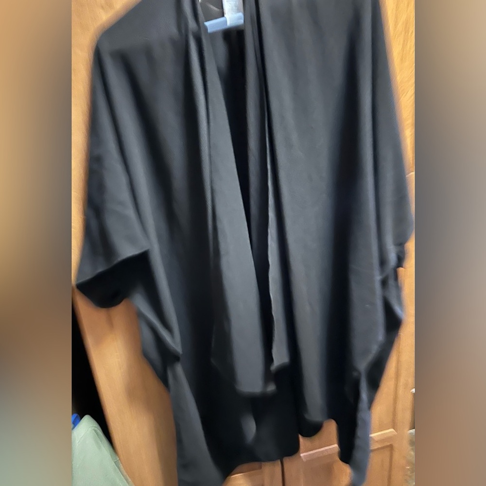 Elegant Black Drape Cardigan